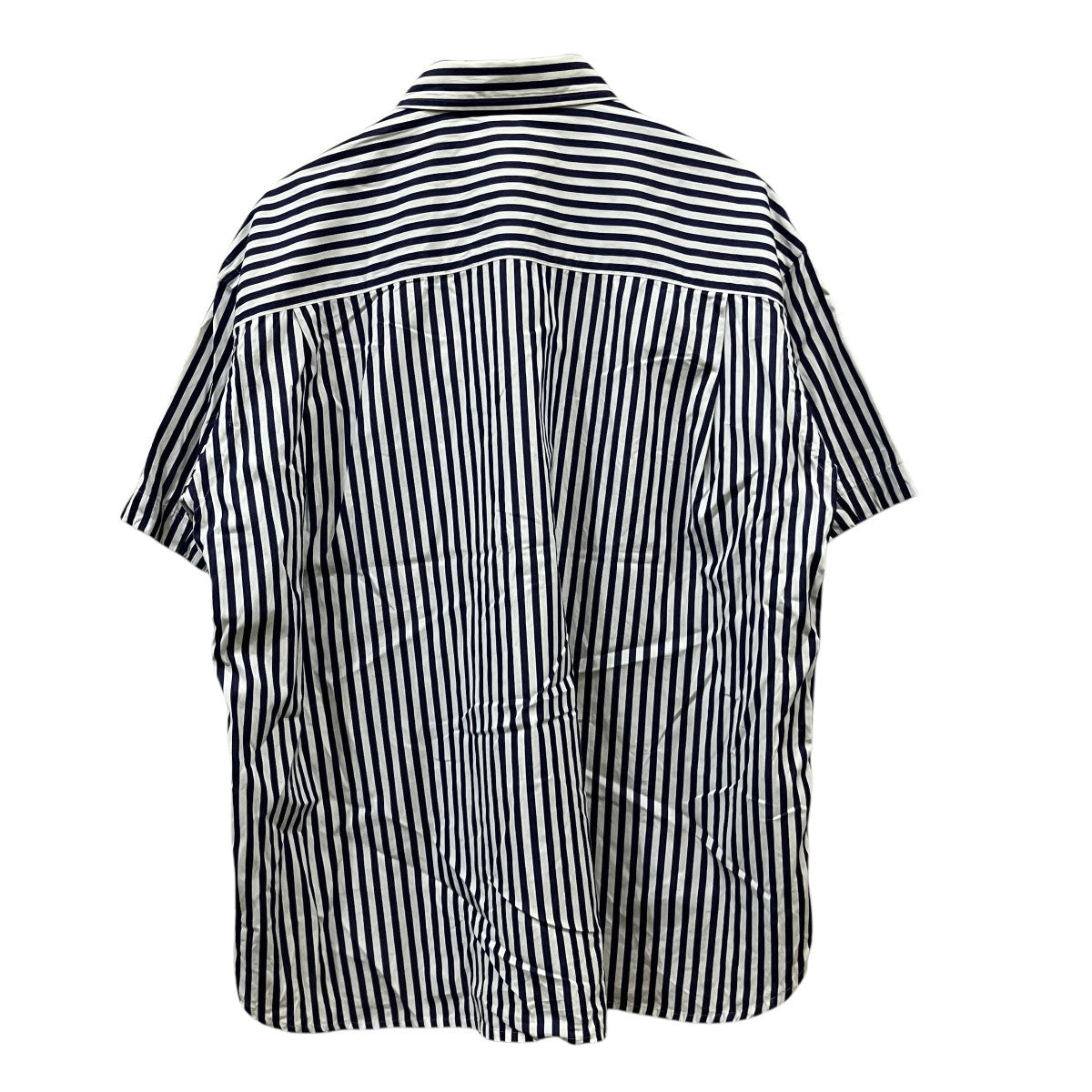 sacai 「Cotton Poplin Shirt」半袖ストライプシャツ23 03009M 古着・中古-2枚目のアイテム画像
