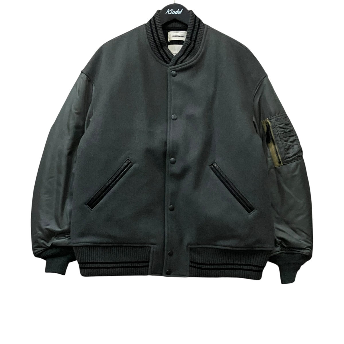 VARSITY JACKET ORGANIC WOOL MELTON メルトン切替スタジャン