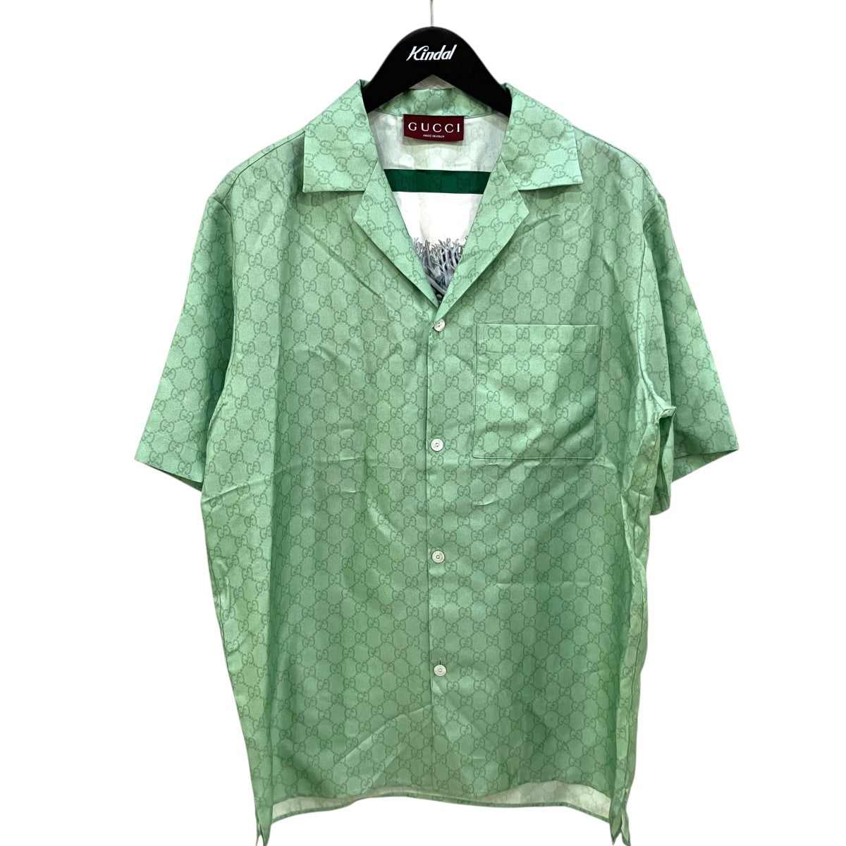 GG総柄シルク半袖シャツ864048