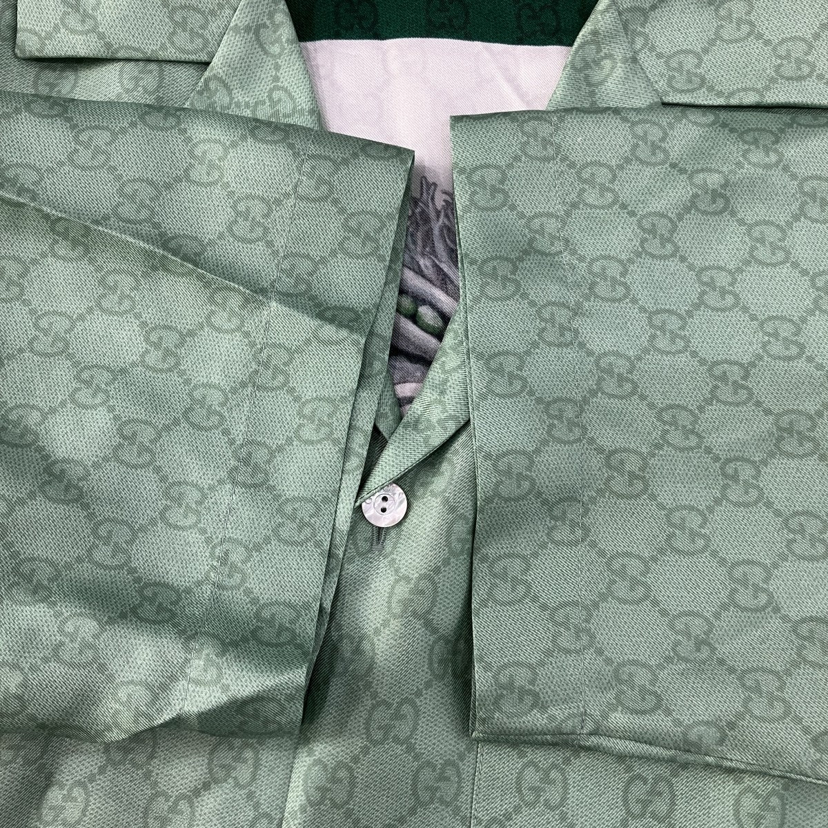 GG総柄シルク半袖シャツ864048