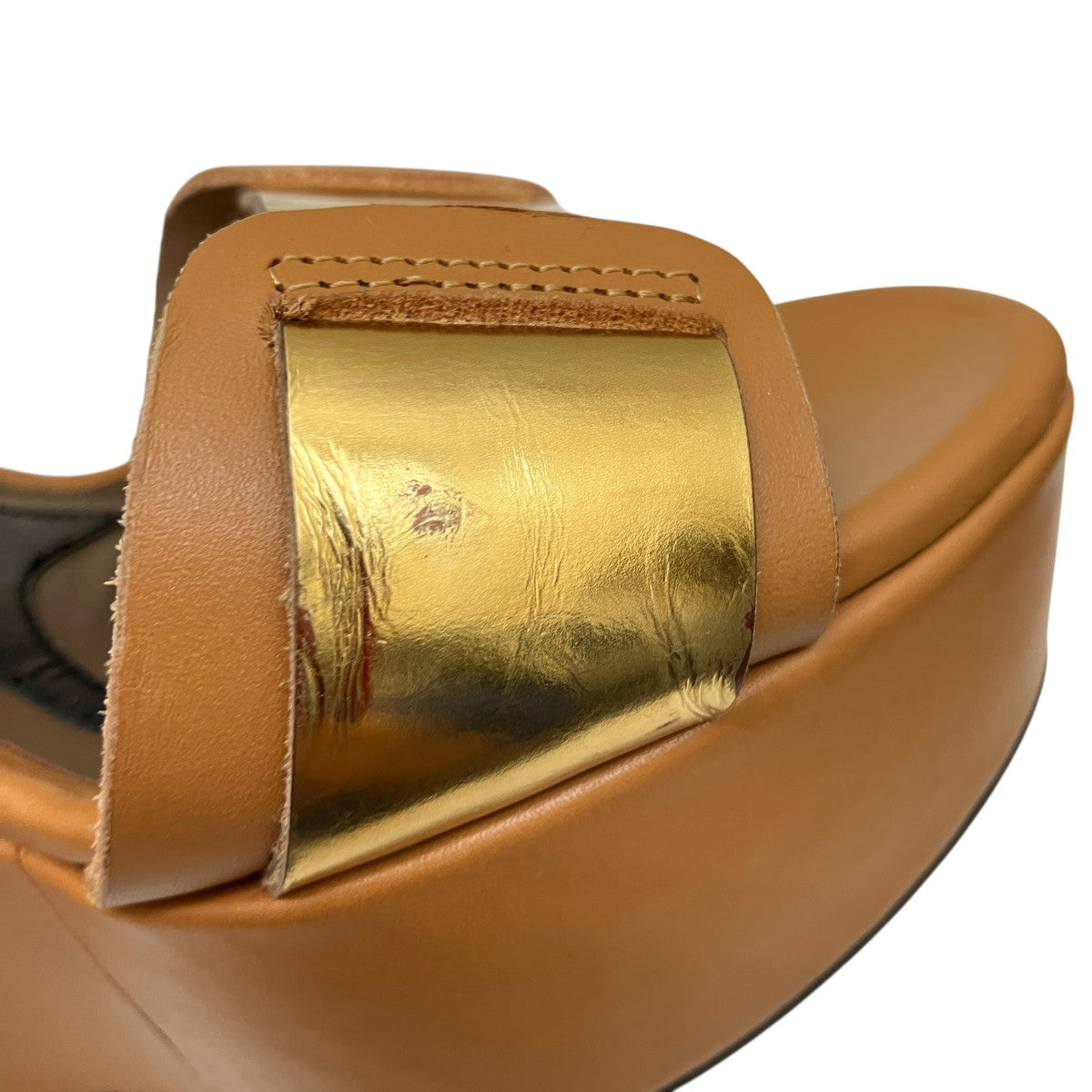 MARNI ブラウンとゴールドのオーバルバングル MARNI(マルニ) 厚底サンダル ブラウン サイズ 35｜【公式】カインド