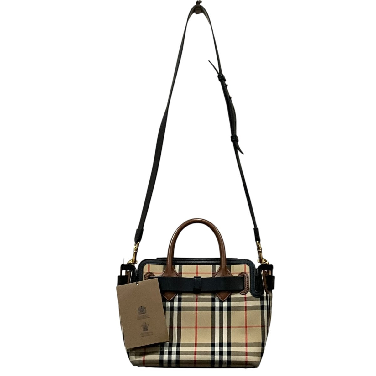 BURBERRY トリプルスタッズチェック柄ショルダーバッグ 古着・中古-3枚目のアイテム画像