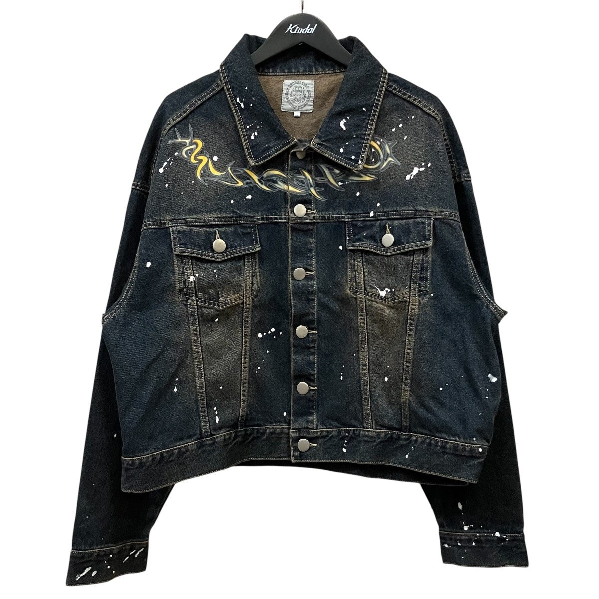 SOMEIT 「SOLVER VINTAGE DENIM JACKET」ペイント加工ヴィンテージデニムジャケット 古着・中古-1枚目のアイテム画像
