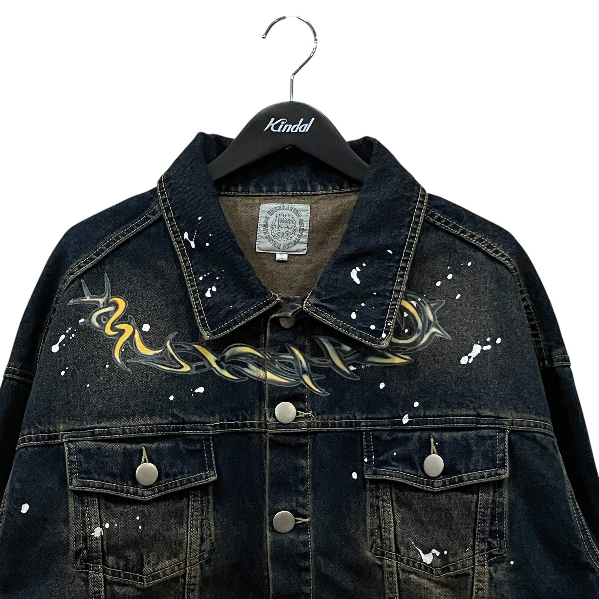 SOMEIT 「SOLVER VINTAGE DENIM JACKET」ペイント加工ヴィンテージデニムジャケット 古着・中古-3枚目のアイテム画像