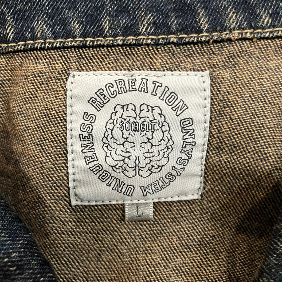 SOMEIT 「SOLVER VINTAGE DENIM JACKET」ペイント加工ヴィンテージデニムジャケット 古着・中古-5枚目のアイテム画像