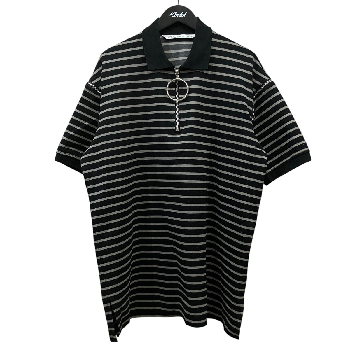 「STRIPED ZIPPED POLO」ボーダージップ半袖ポロシャツ5A003-1019-29