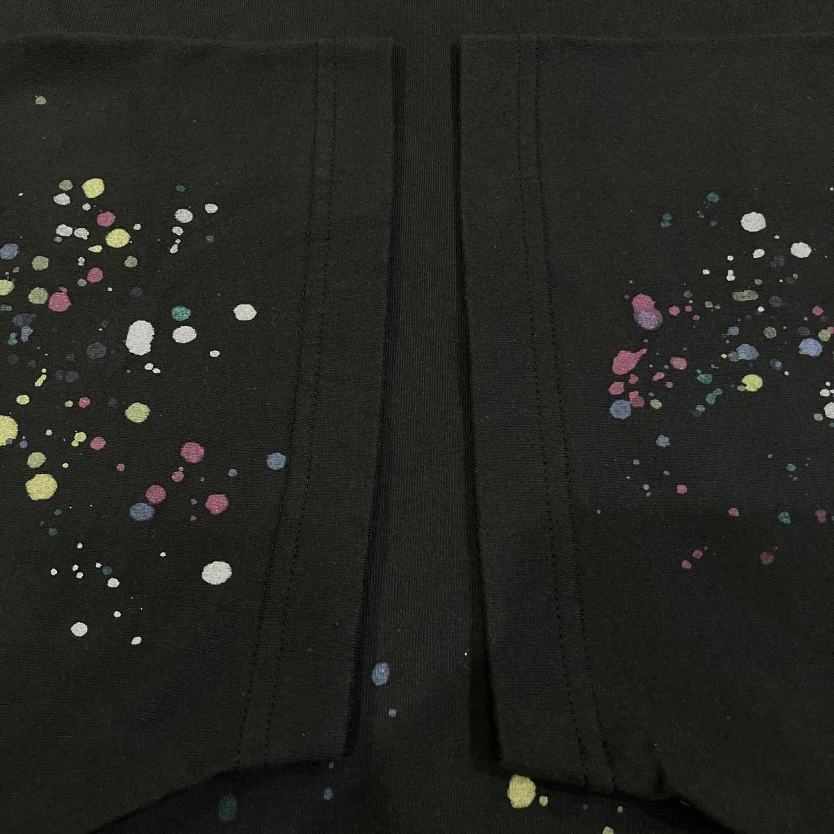 胸刺繍ペイントTシャツWD-TT2-25-732-U-BK