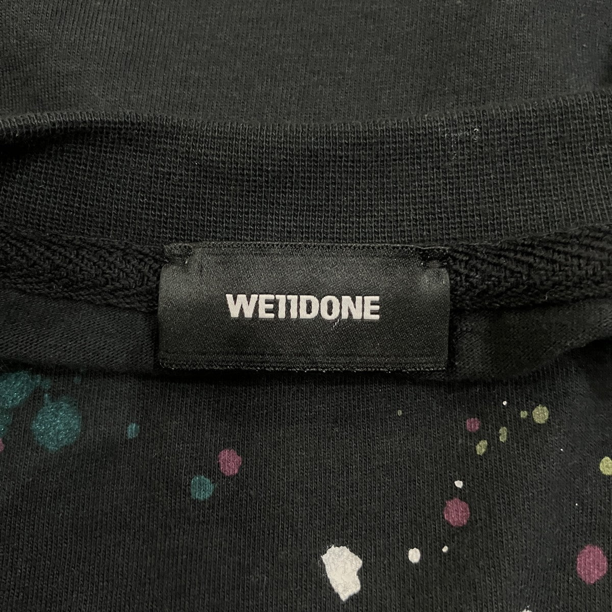 胸刺繍ペイントTシャツWD-TT2-25-732-U-BK