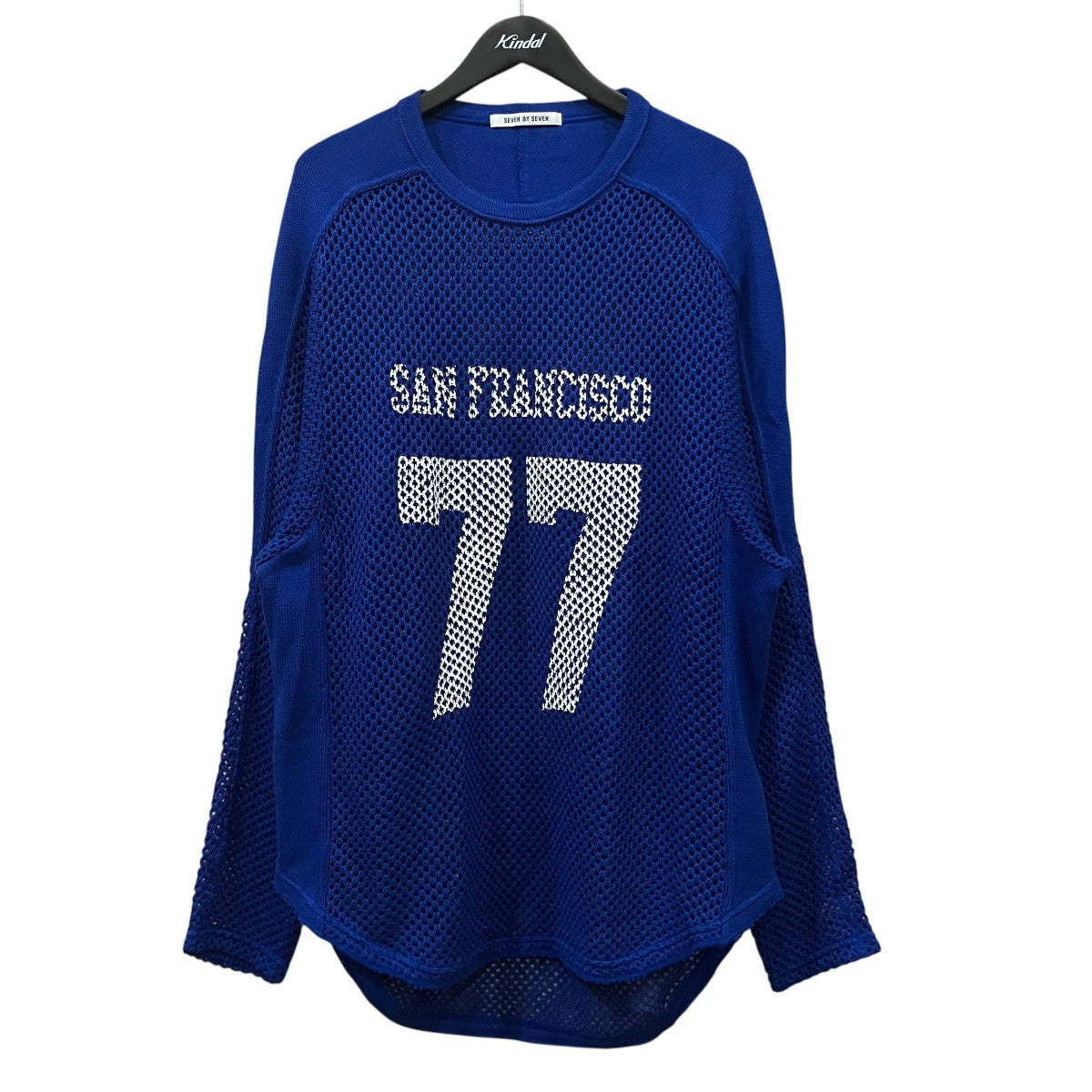 「PRINTED FOOTBALL KNIT TEE」フットボールメッシュニット長袖Tシャツ800-5160086