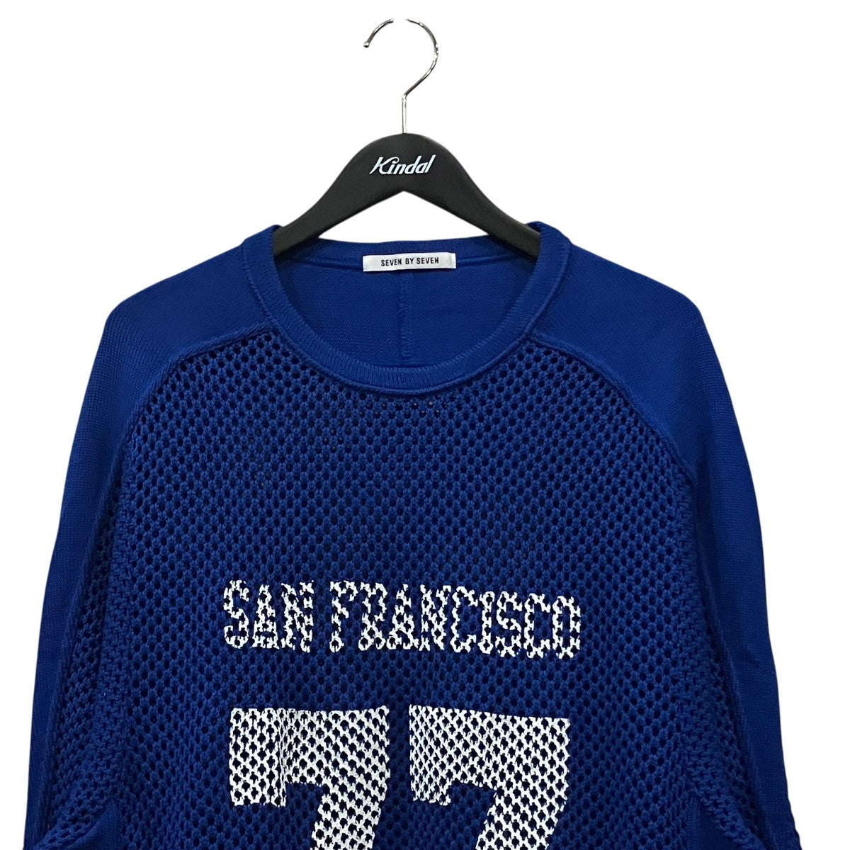 「PRINTED FOOTBALL KNIT TEE」フットボールメッシュニット長袖Tシャツ800-5160086