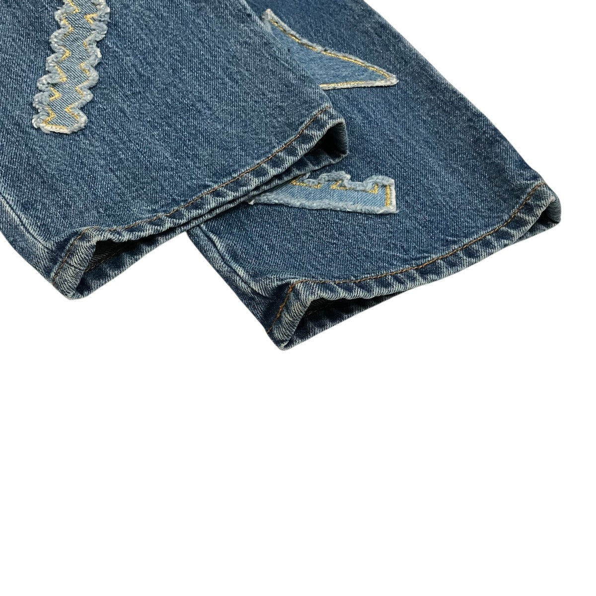 CHANEL パッチワークデニムパンツ 古着・中古-3枚目のアイテム画像