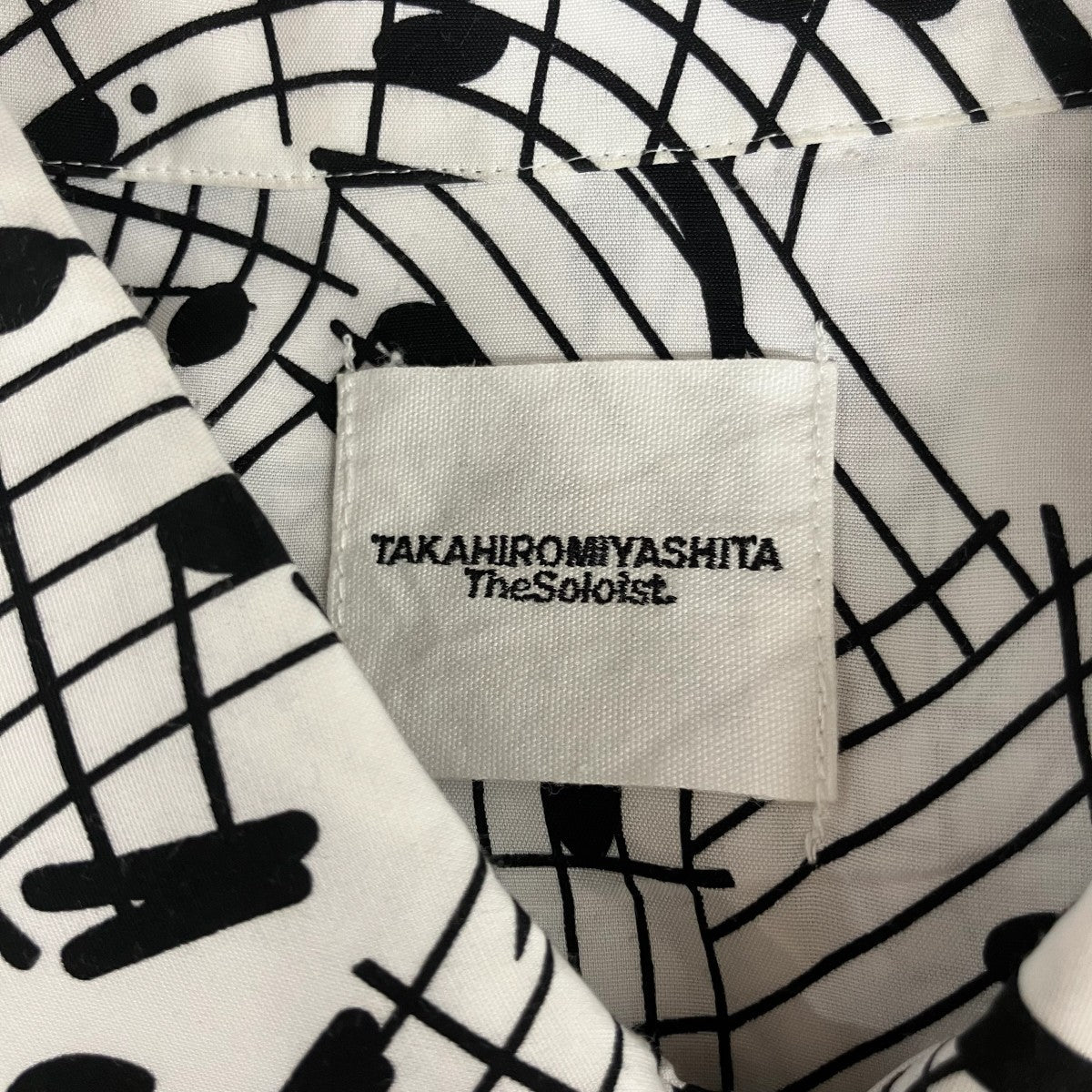 25SS「hawaiian shirt music note」音符柄半袖シャツss.0005cSS25