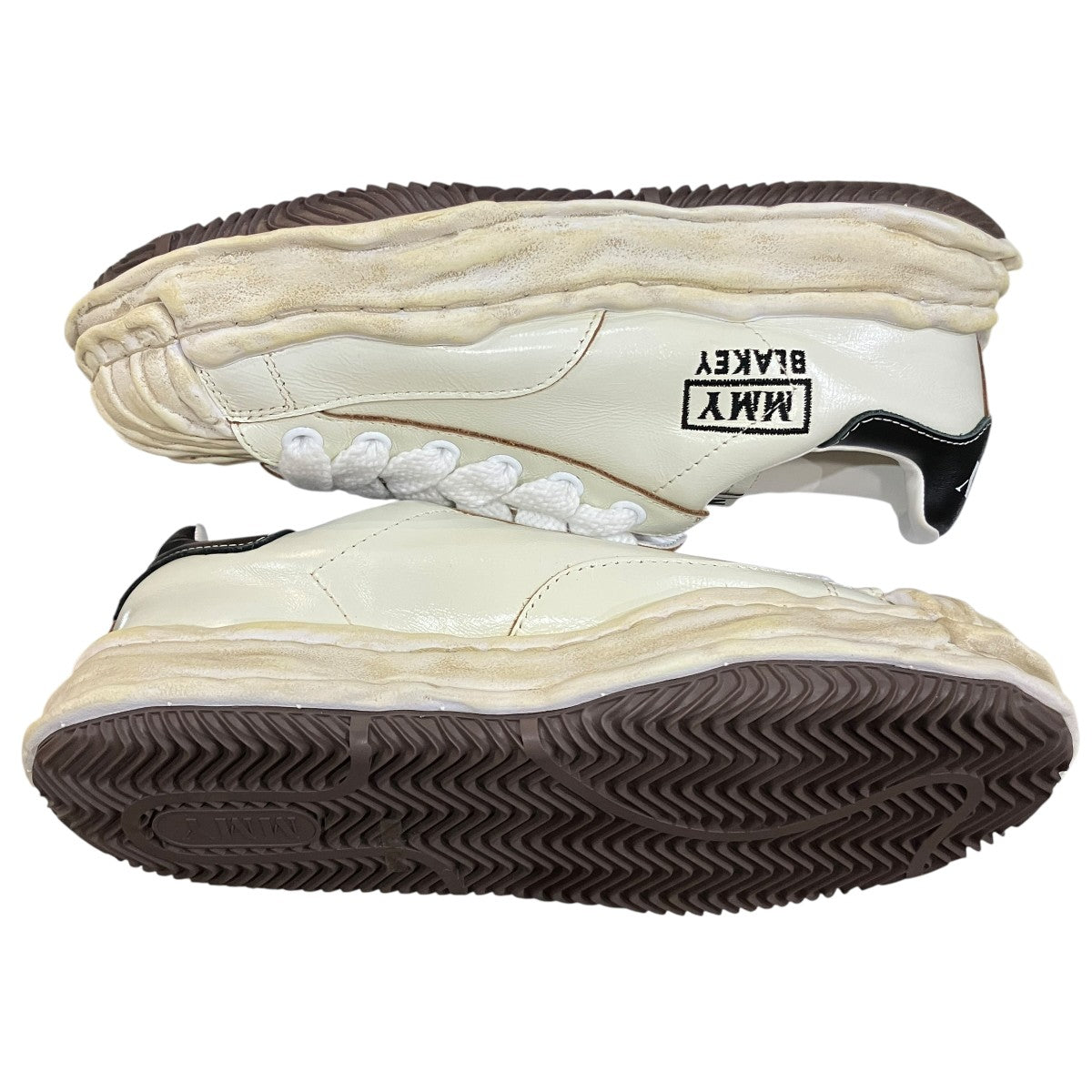 MIHARA YASUHIRO 「BLAKEY OG Sole Wrinkled Leather Low-top Sneaker」ブレイキー ローカットスニーカーA14FW736 古着・中古-5枚目のアイテム画像