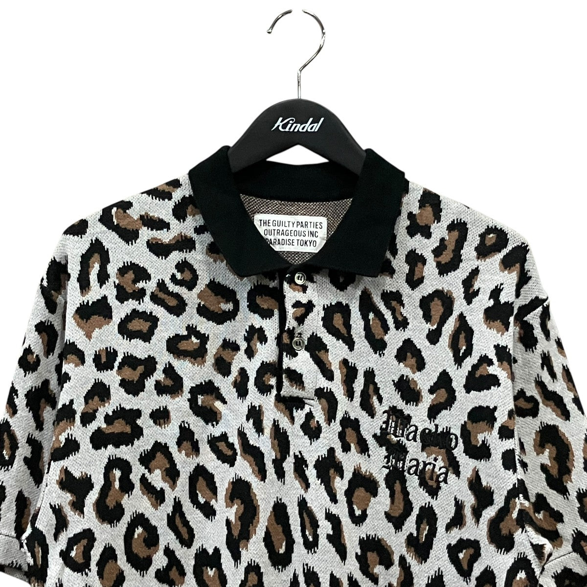 WACKO MARIA レオパード柄ポロシャツ 古着・中古-3枚目のアイテム画像