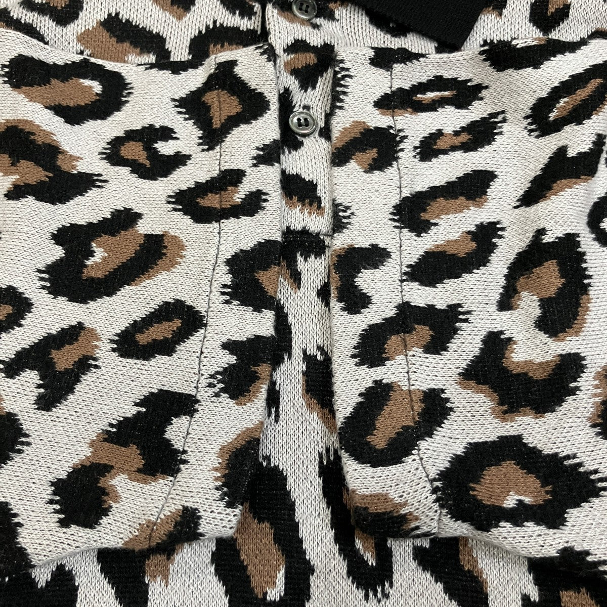 WACKO MARIA レオパード柄ポロシャツ 古着・中古-4枚目のアイテム画像