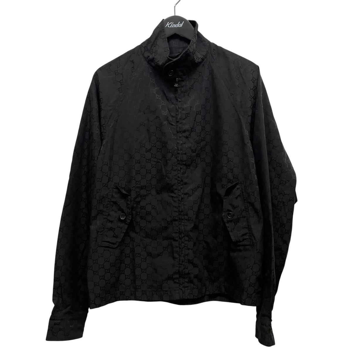 GUCCI(グッチ) トムフォード期GG柄ジップブルゾン ブラック サイズ 48