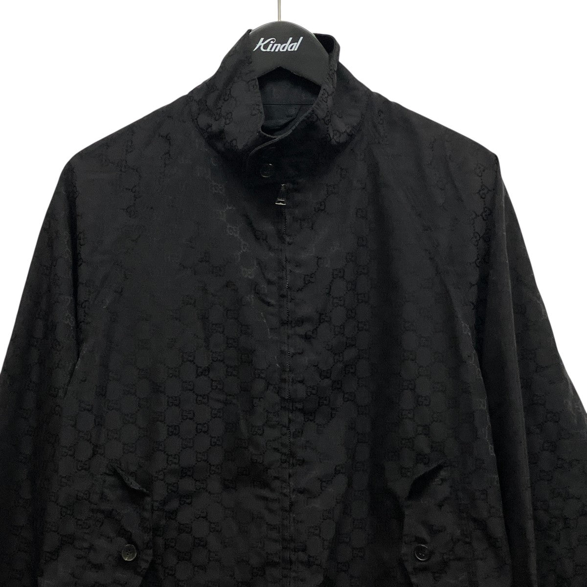 GUCCI(グッチ) トムフォード期GG柄ジップブルゾン ブラック サイズ 48