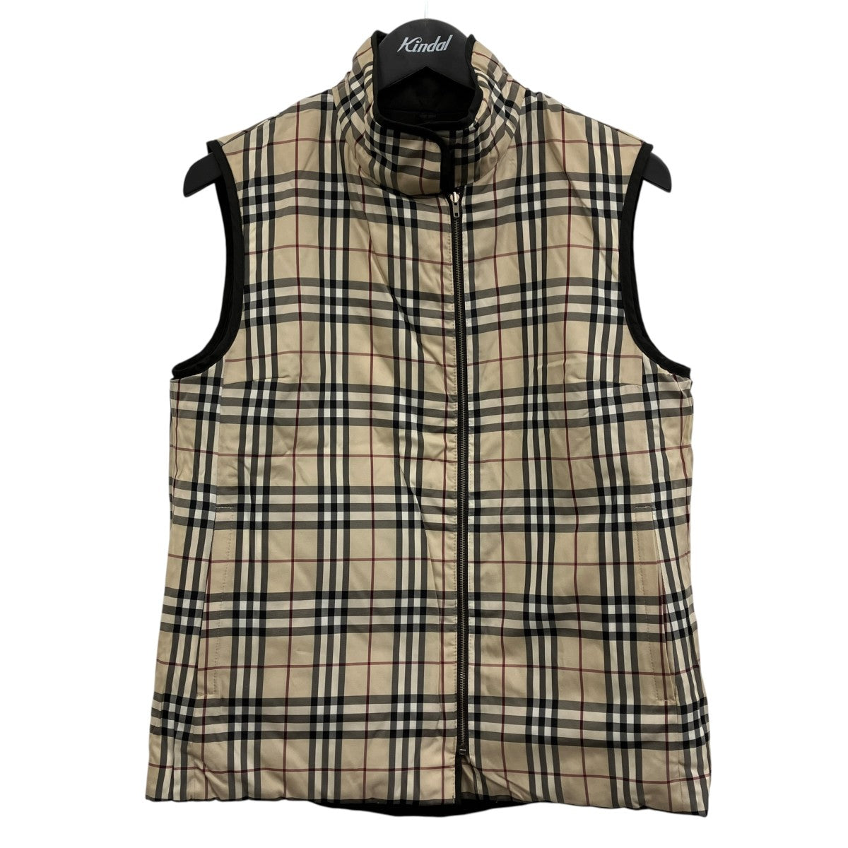BURBERRY LONDON ノバチェックリバーシブルダウンベスト 古着・中古-4枚目のアイテム画像