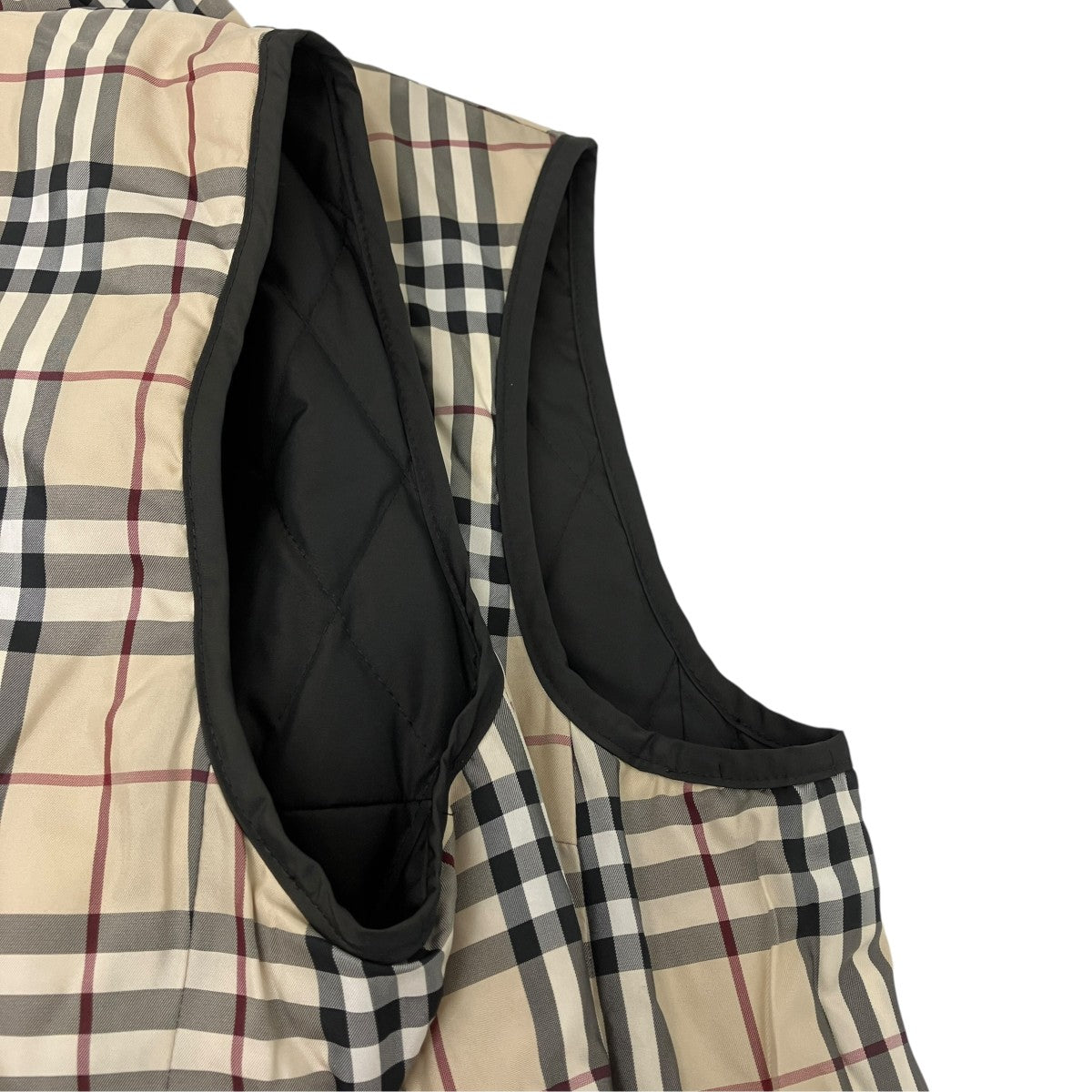 BURBERRY LONDON ノバチェックリバーシブルダウンベスト 古着・中古-6枚目のアイテム画像
