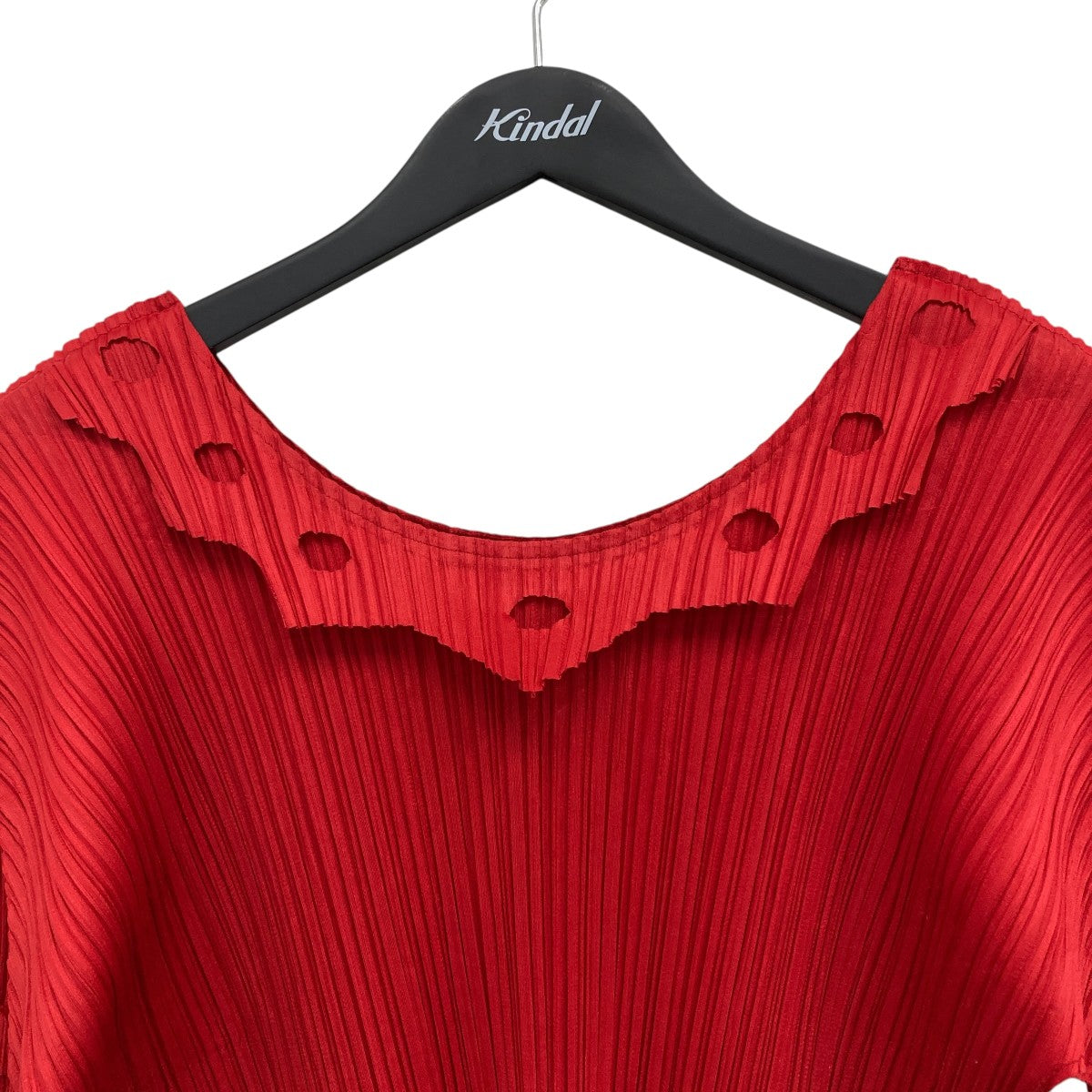 PLEATS PLEASE プリーツパンチングフリルカットソー 古着・中古-3枚目のアイテム画像