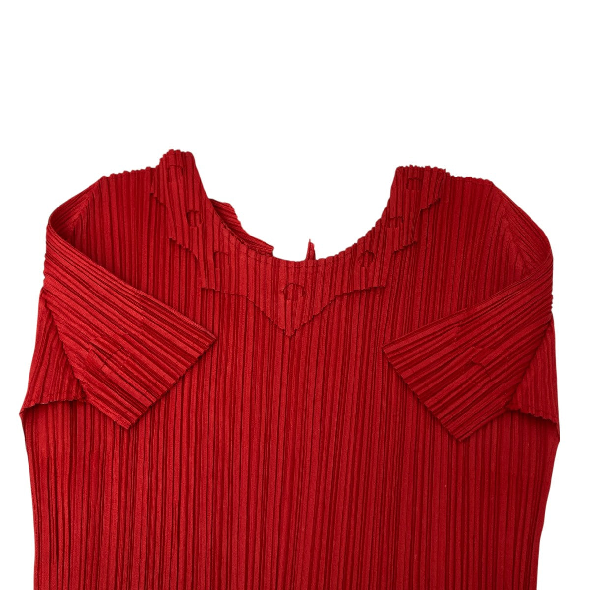 PLEATS PLEASE プリーツパンチングフリルカットソー 古着・中古-4枚目のアイテム画像
