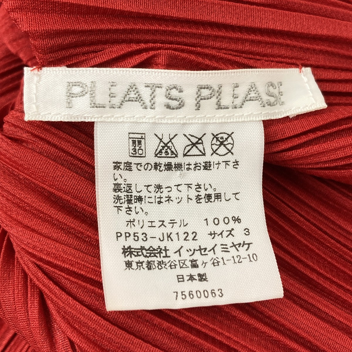 PLEATS PLEASE プリーツパンチングフリルカットソー 古着・中古-5枚目のアイテム画像