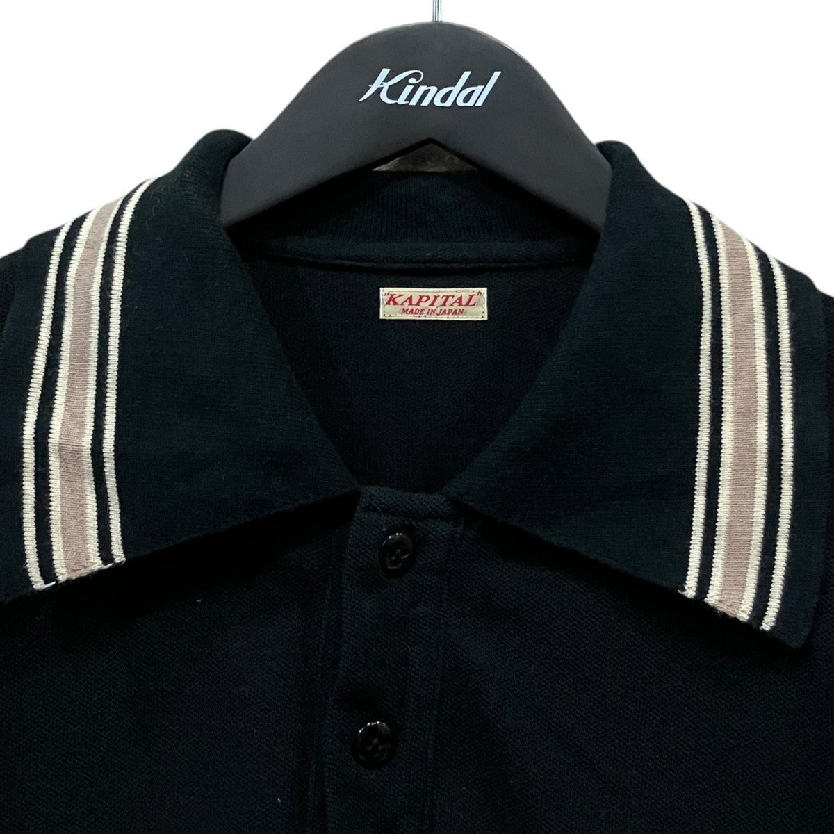 KAPITAL(キャピタル) ポロシャツ EK-1507LC ブラック サイズ 2｜【公式