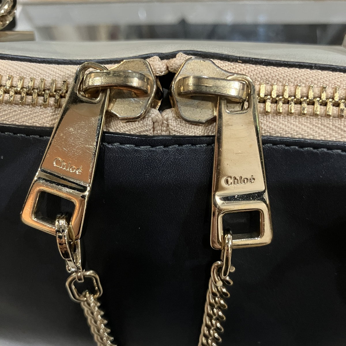 バイカラー2WAY ハンドバッグ