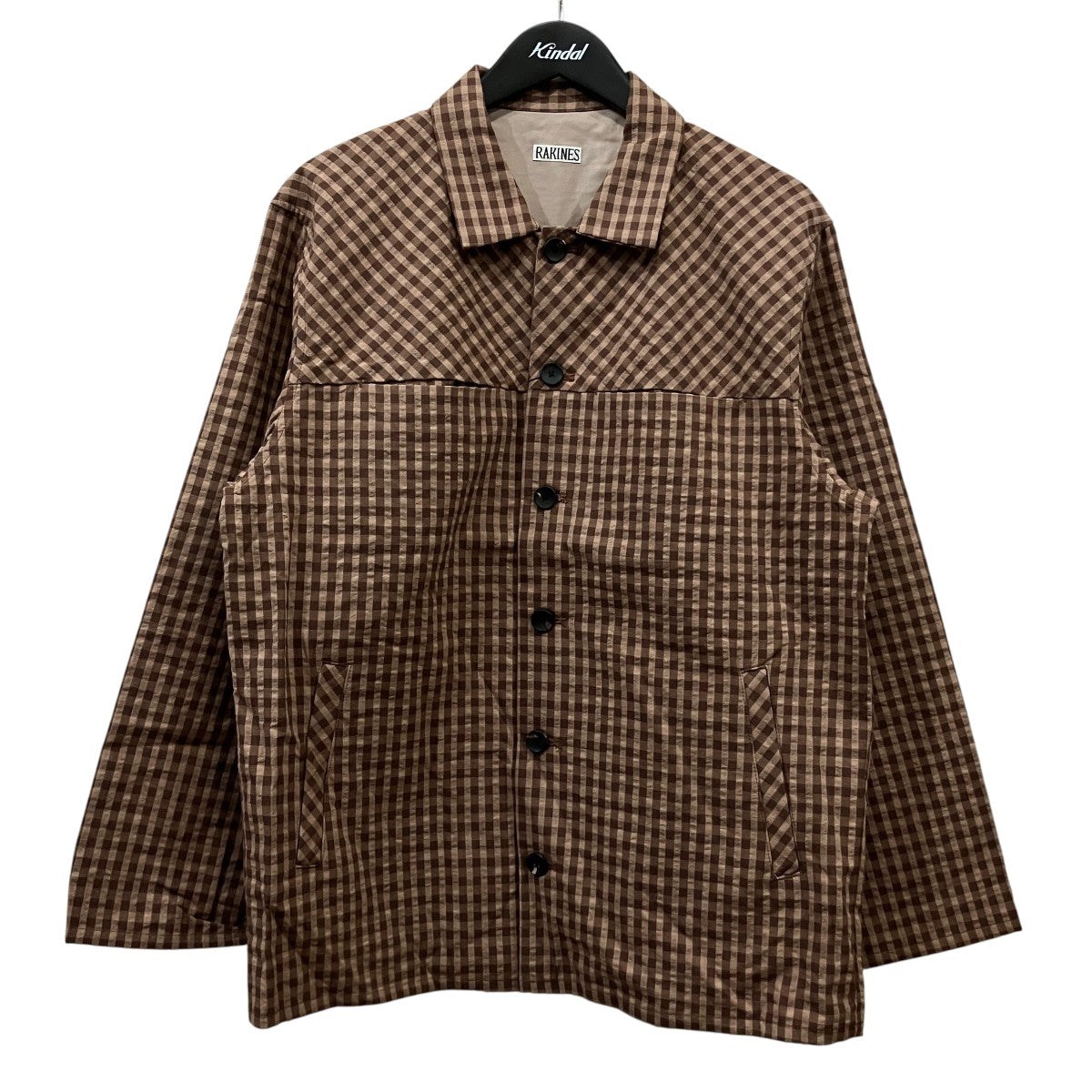 ギンガムチェック トリニティシアサッカートラッカージャケット11S24SS219B