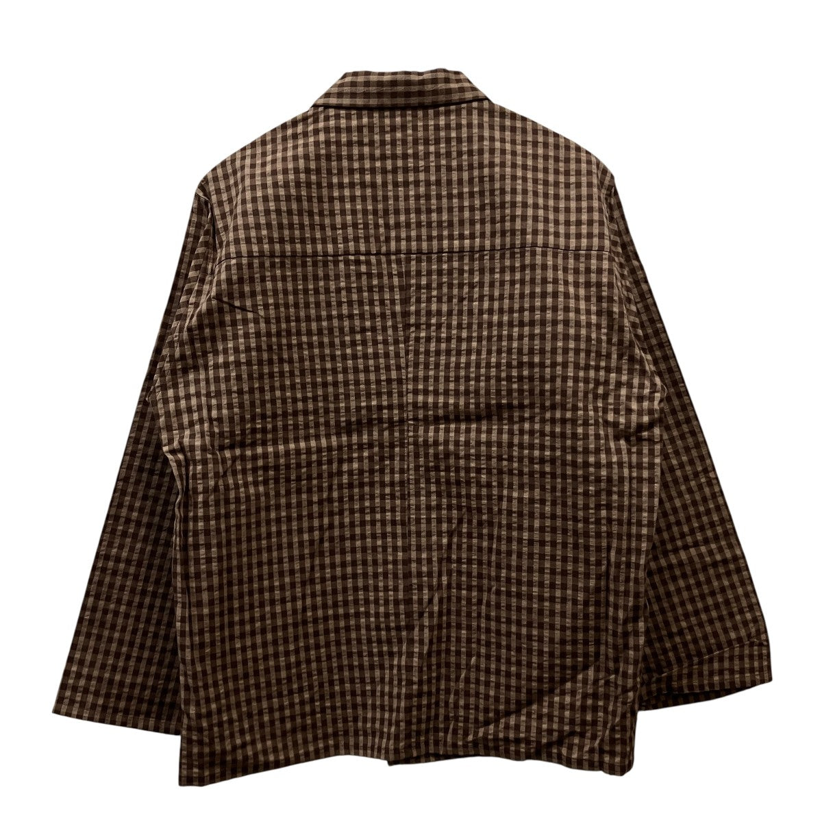 ギンガムチェック トリニティシアサッカートラッカージャケット11S24SS219B