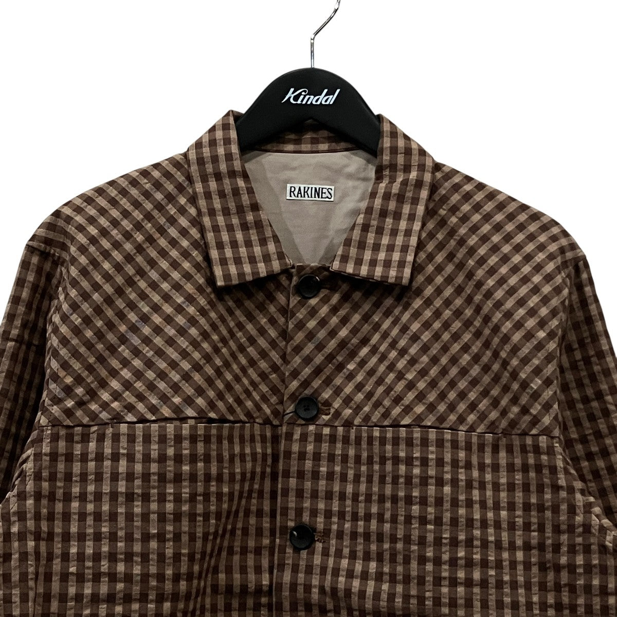 ギンガムチェック トリニティシアサッカートラッカージャケット11S24SS219B