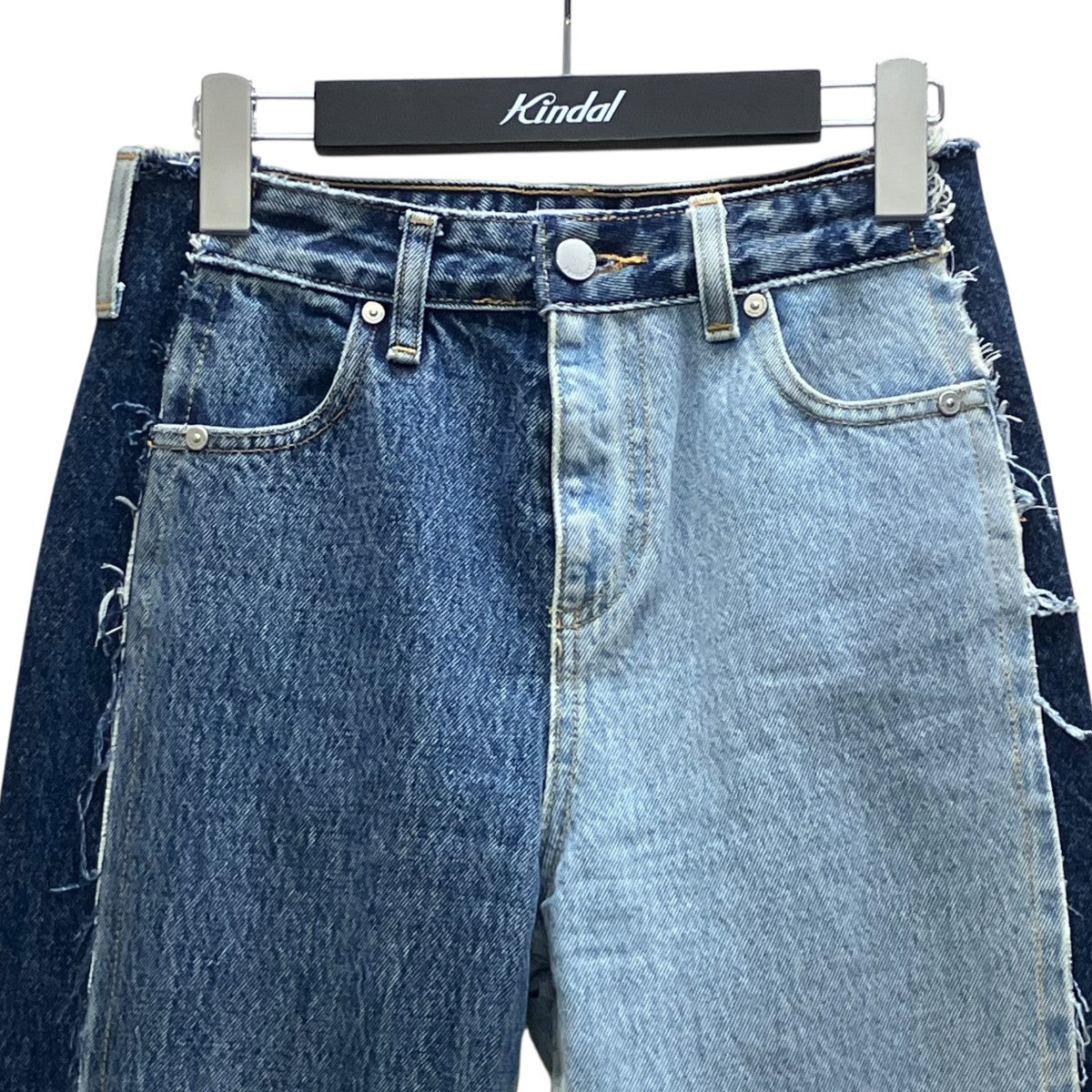 バイカラーデニムパンツ
