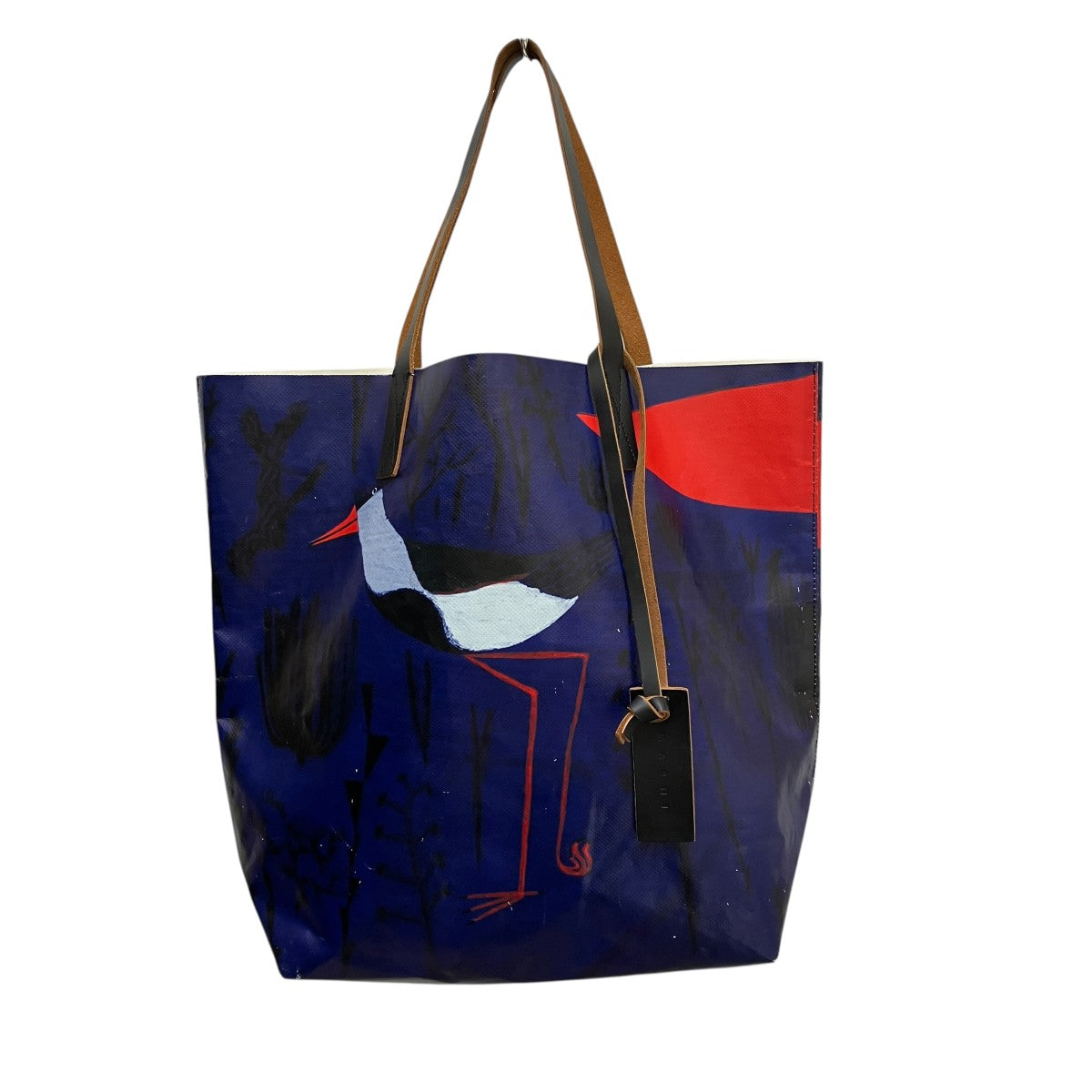 Roger Mello bird-print PVC totePVCトートバッグ ユニセックス