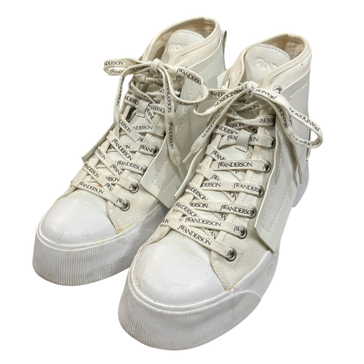 「LEATHER PANEL HIGH TOP SNEAKERS」レザーパネル ハイトップスニーカーANM37500A