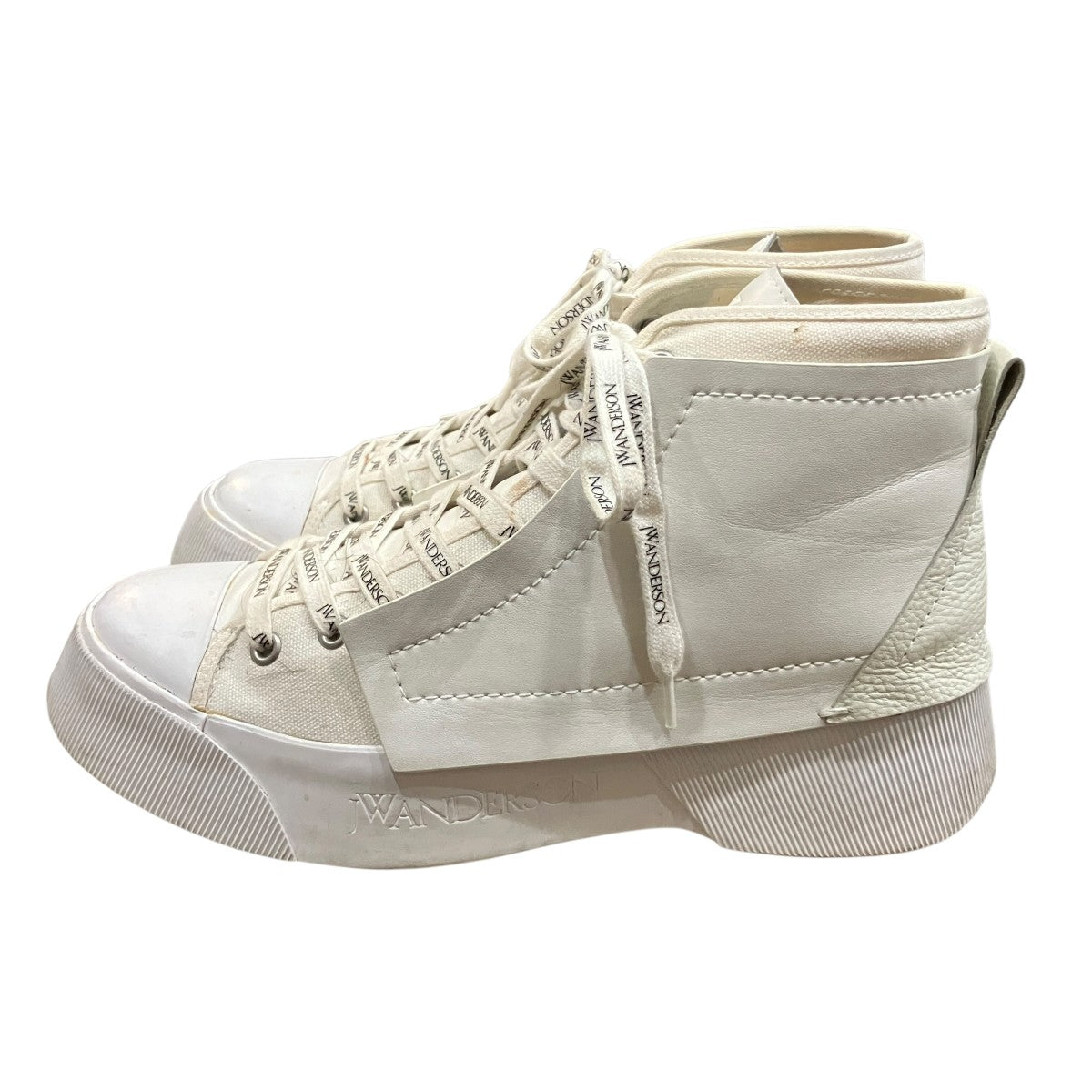 「LEATHER PANEL HIGH TOP SNEAKERS」レザーパネル ハイトップスニーカーANM37500A