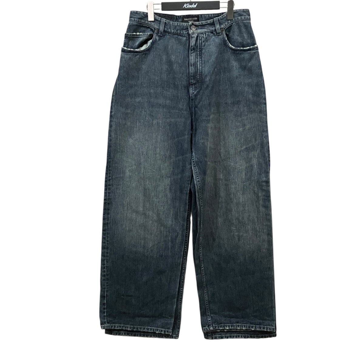 DOUBLE SIDE PANTS ワイドレッグ ダブル フロント デニムパンツ