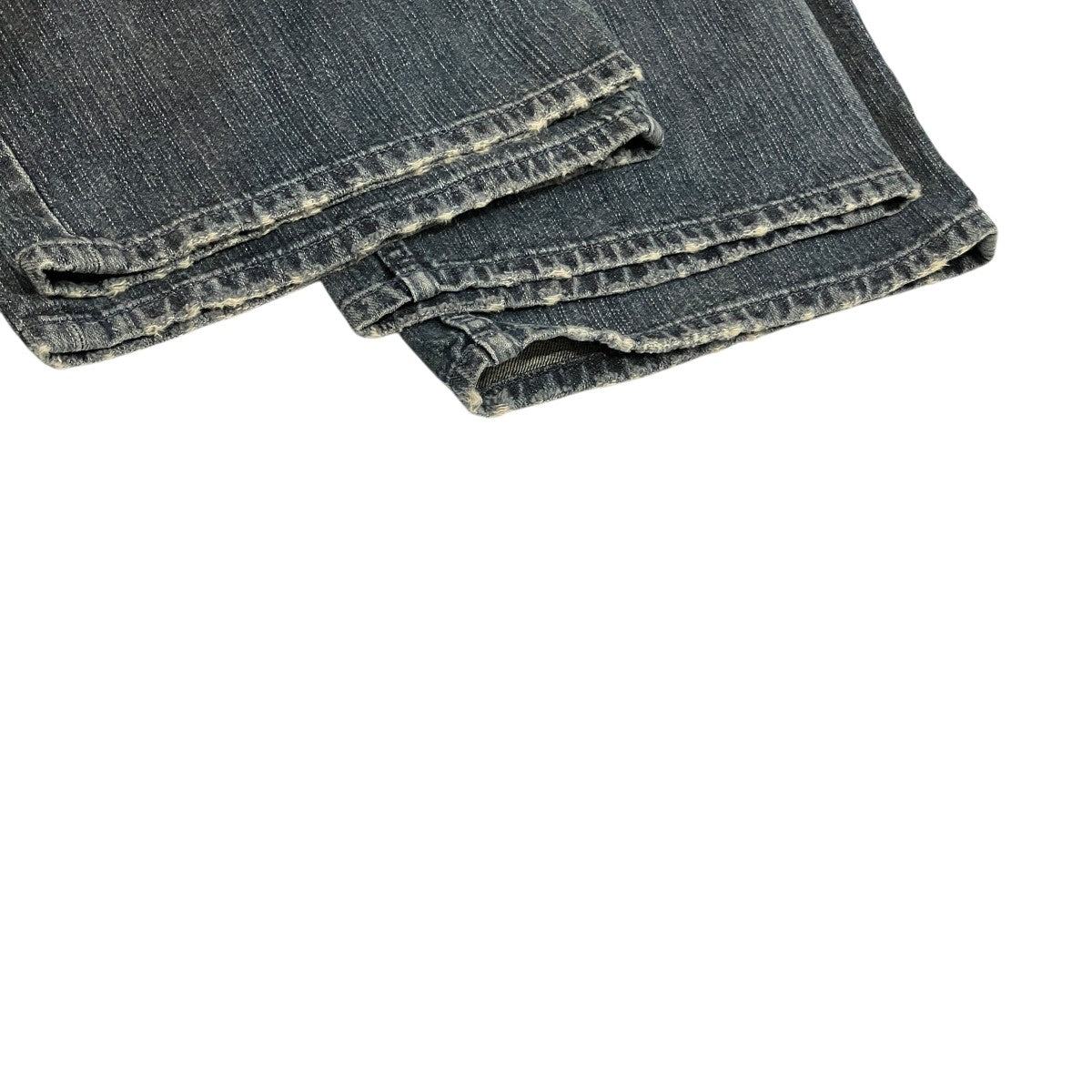 DOUBLE SIDE PANTS ワイドレッグ ダブル フロント デニムパンツ