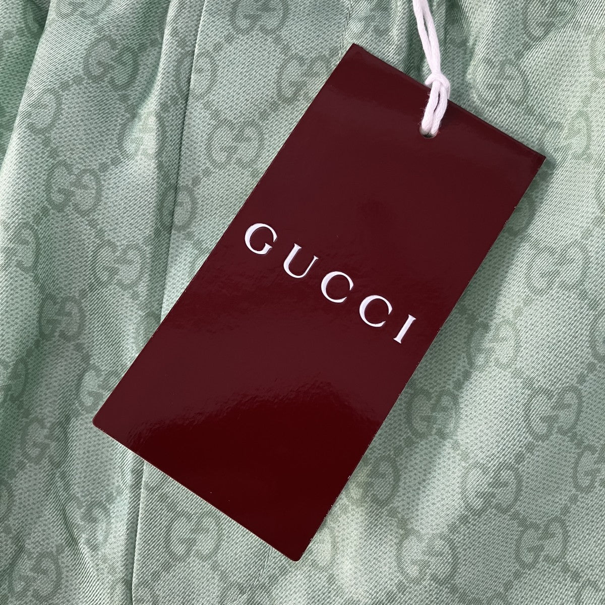 GUCCI(グッチ) GG柄シルクハーフパンツ864050 864050 黄緑 サイズ 50