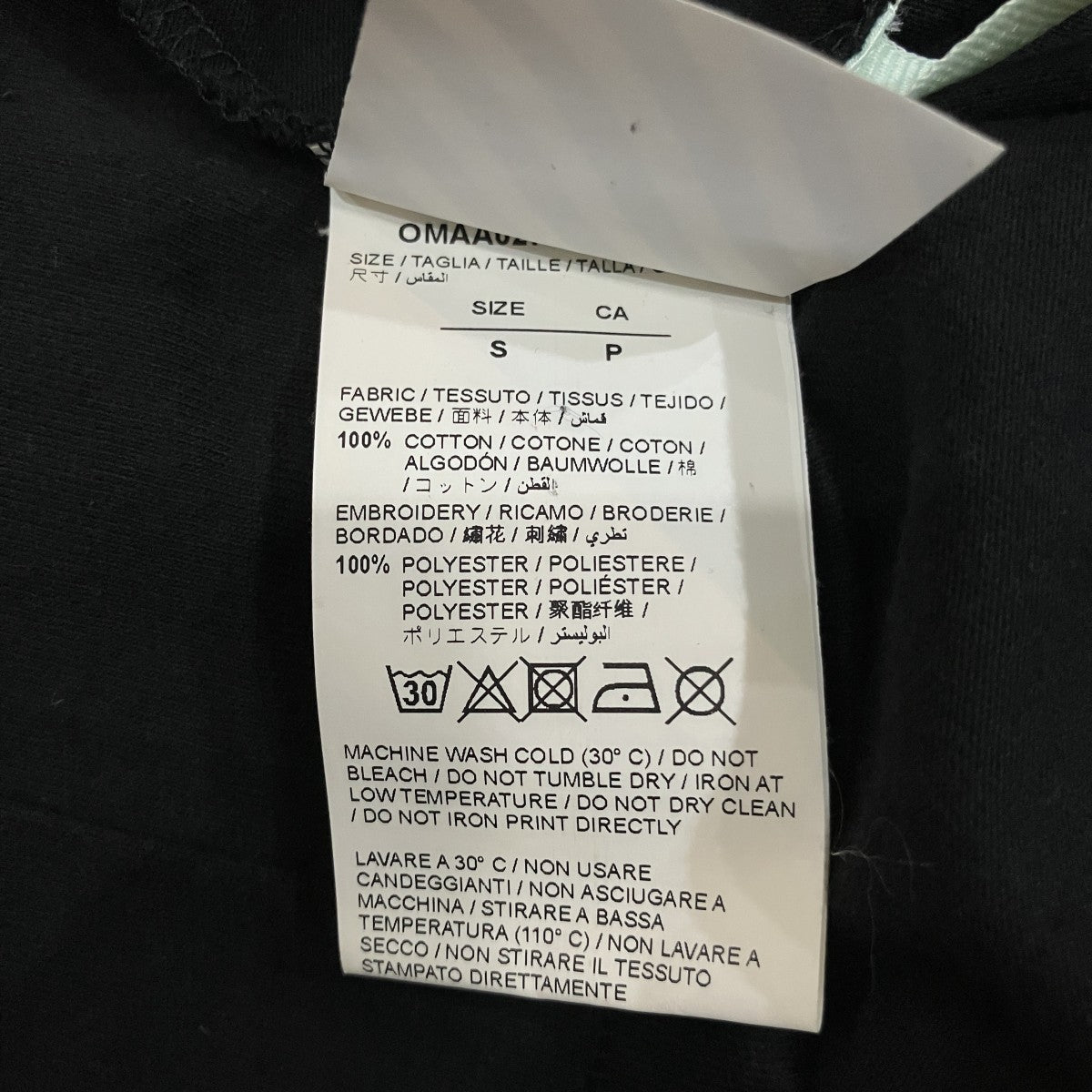 バックプリントTシャツOMAA027F18185136