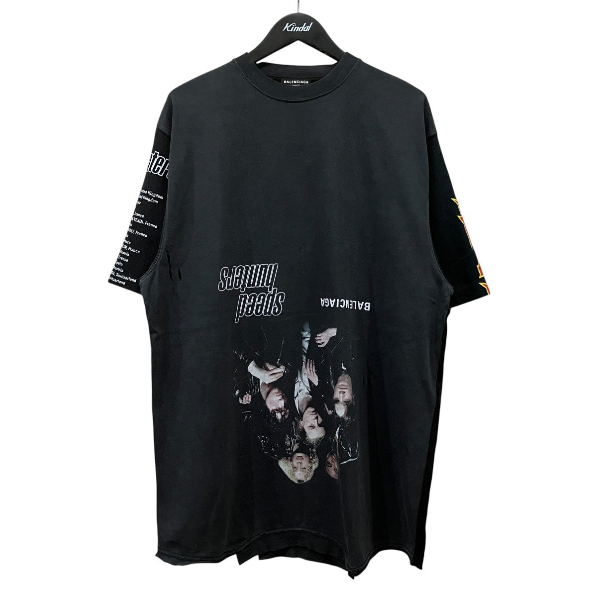 「SPEED HUNTERS UP SIDE DOWN」スピードハンターズダメージ加工Tシャツ698811