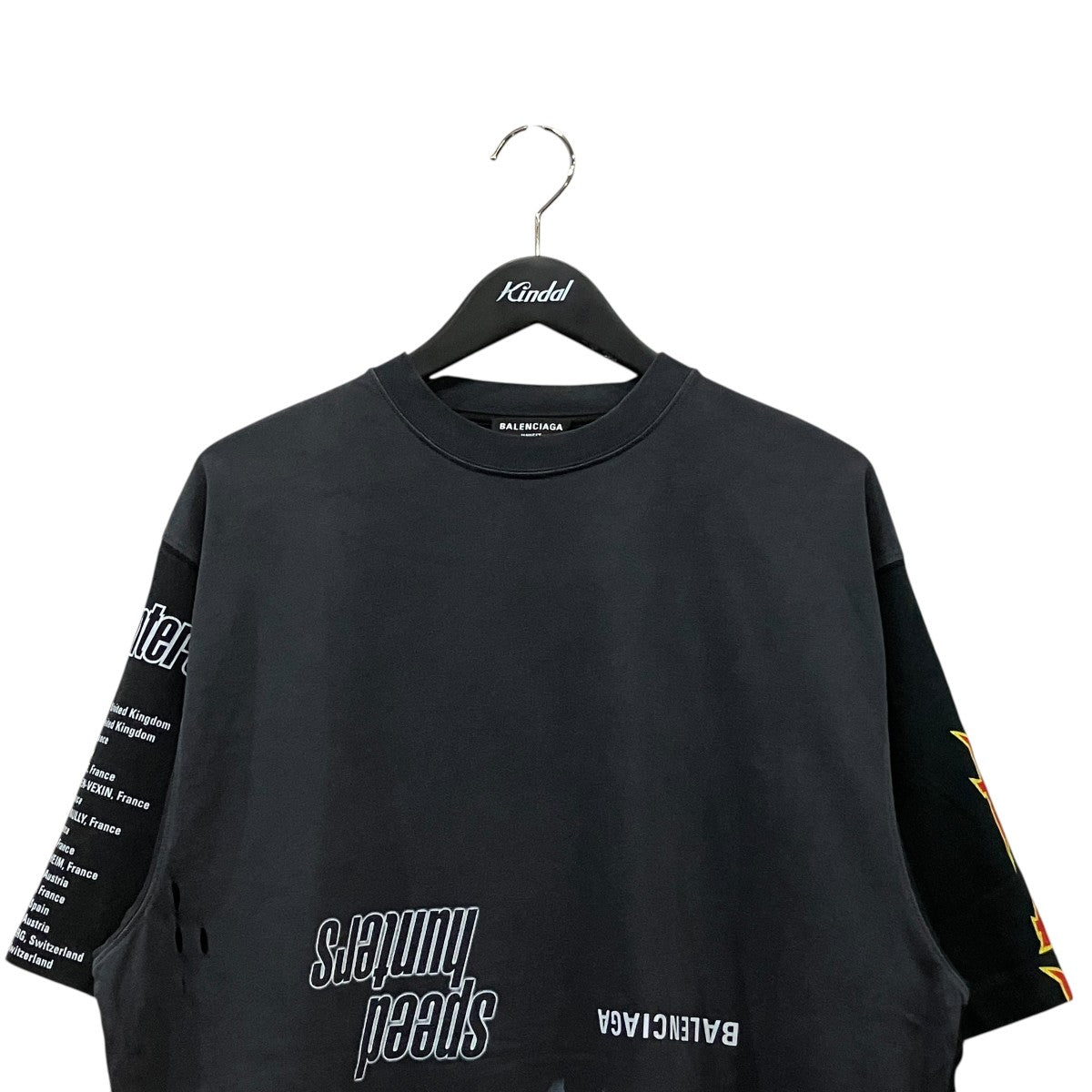 「SPEED HUNTERS UP SIDE DOWN」スピードハンターズダメージ加工Tシャツ698811