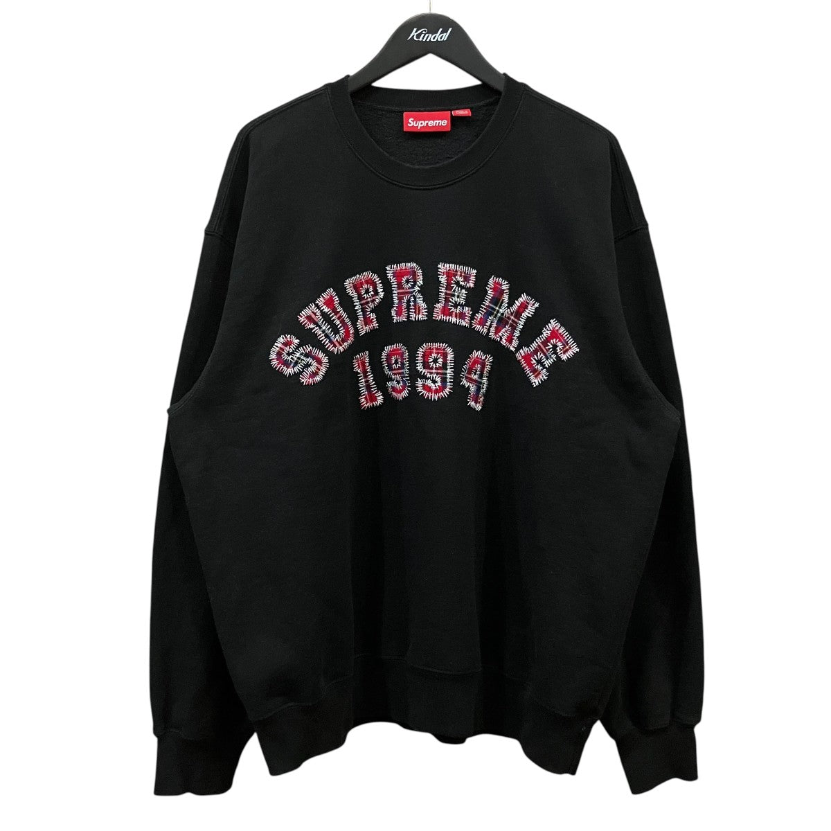 Supreme チェック柄ブランドロゴスウェット 古着・中古-1枚目のアイテム画像