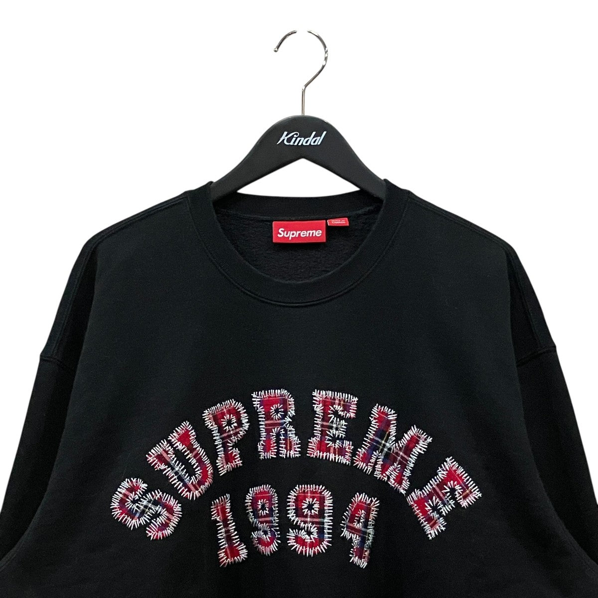 Supreme チェック柄ブランドロゴスウェット 古着・中古-3枚目のアイテム画像