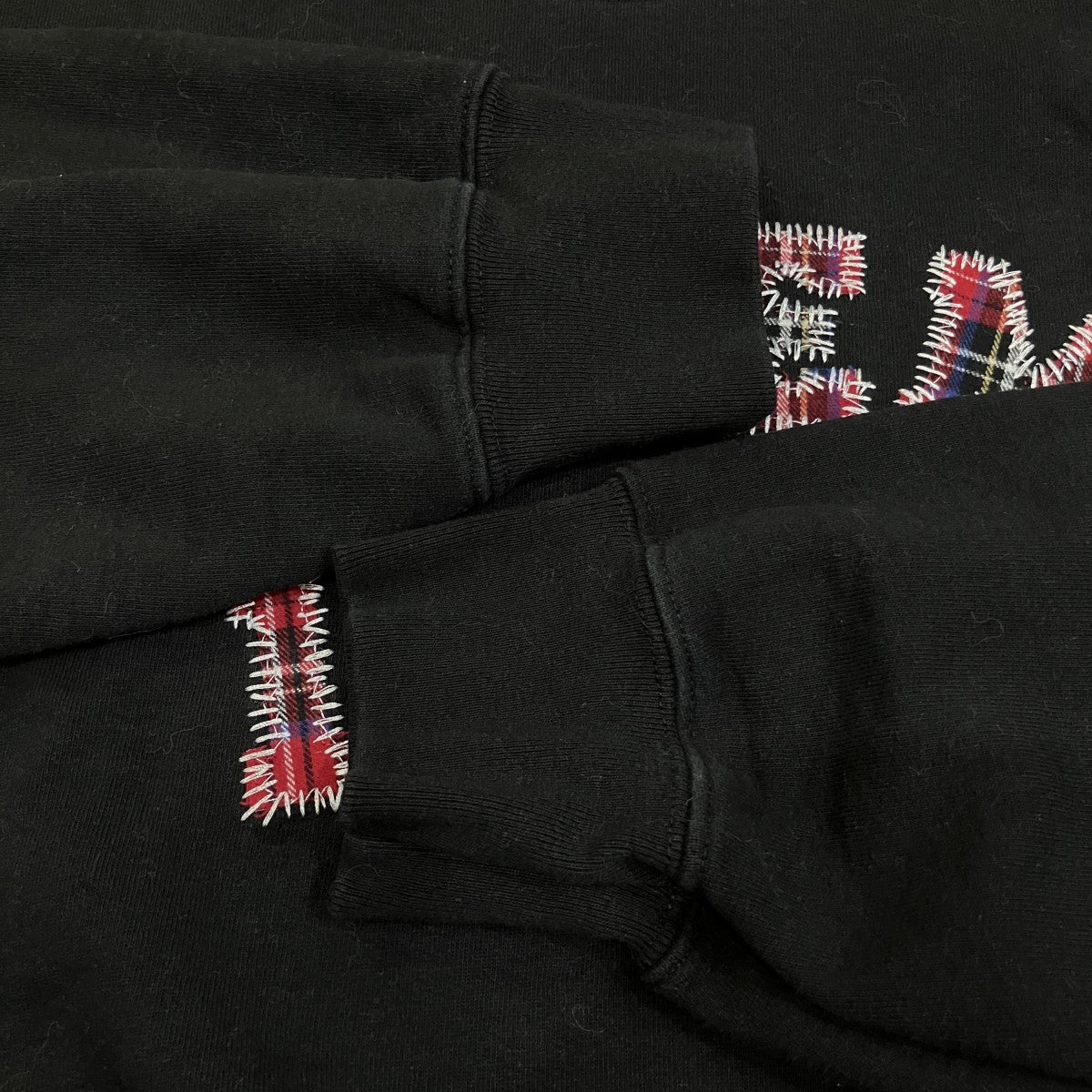 Supreme チェック柄ブランドロゴスウェット 古着・中古-4枚目のアイテム画像