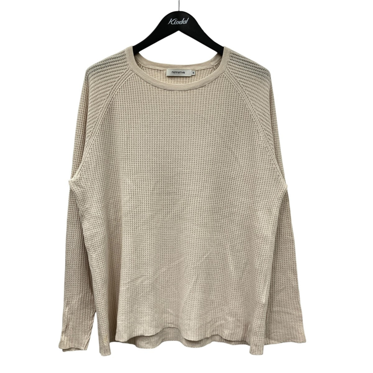 「HANDYMAN SWEATER COTTON YARN WAFFLE OVERDYED」ワッフルニットNN-K3304