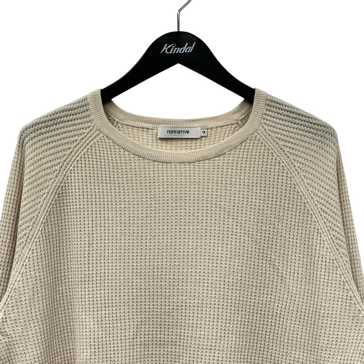 「HANDYMAN SWEATER COTTON YARN WAFFLE OVERDYED」ワッフルニットNN-K3304