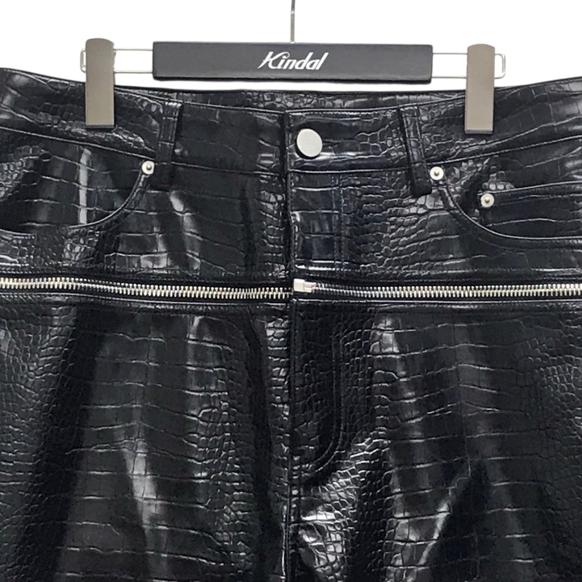 GOAR ARCHIVE(ゴアアーカイブ) クロコ型押しジップデニムパンツ