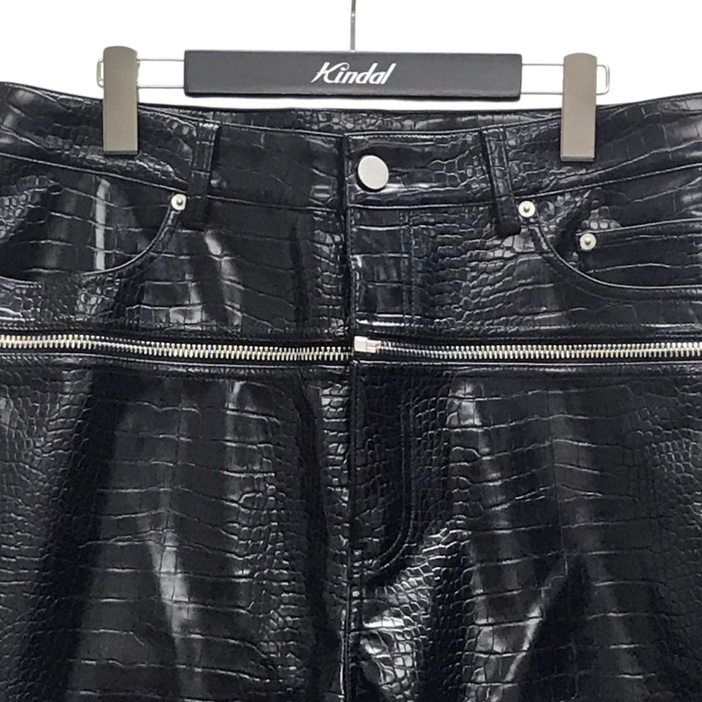 GOAR ARCHIVE(ゴアアーカイブ) クロコ型押しジップデニムパンツ 