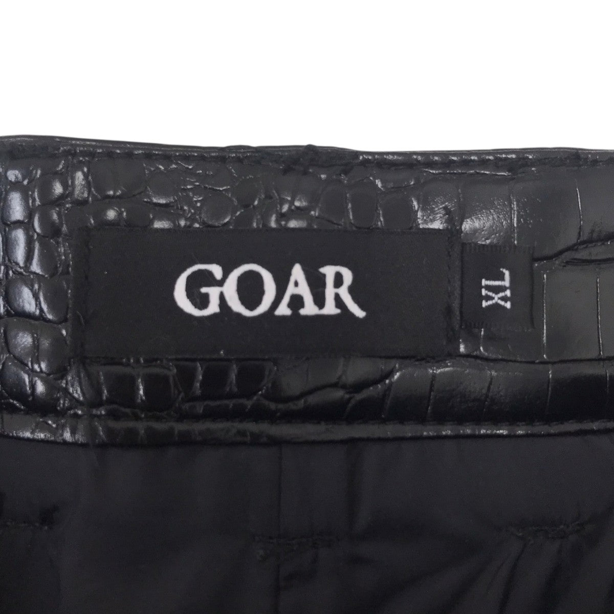 GOAR ARCHIVE(ゴアアーカイブ) クロコ型押しジップデニムパンツ