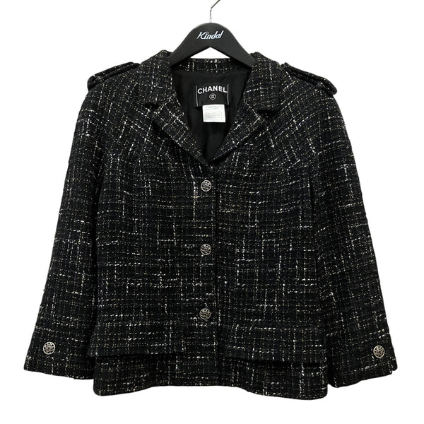 CHANEL(シャネル) ココボタン ツイードジャケット ブラック サイズ 38